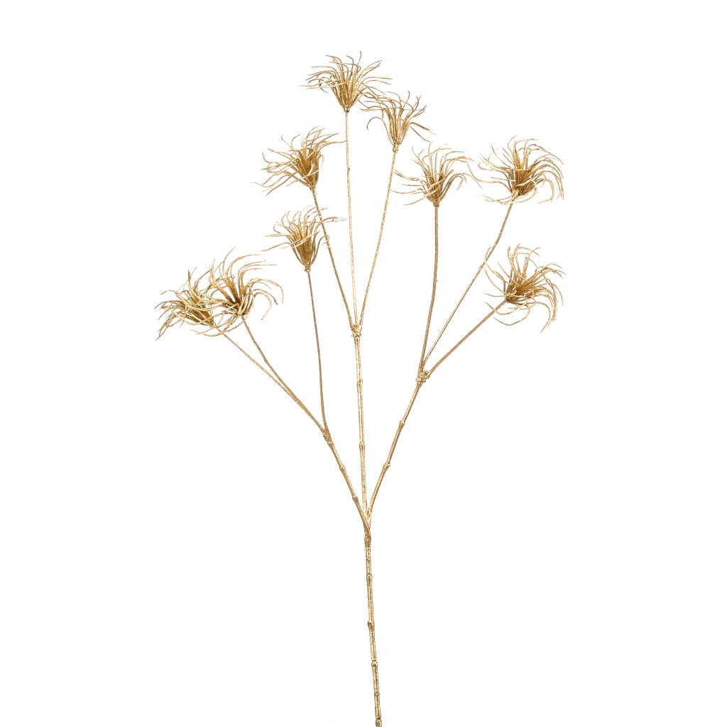 Fleurdirect Kunstbloem Clematis Seed Spray -  - Polyester