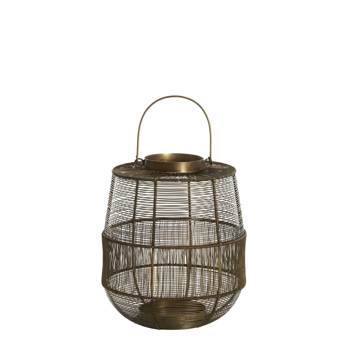 Light & Living Light&living Windlicht Ø26x29 cm MOTIJO antiek brons