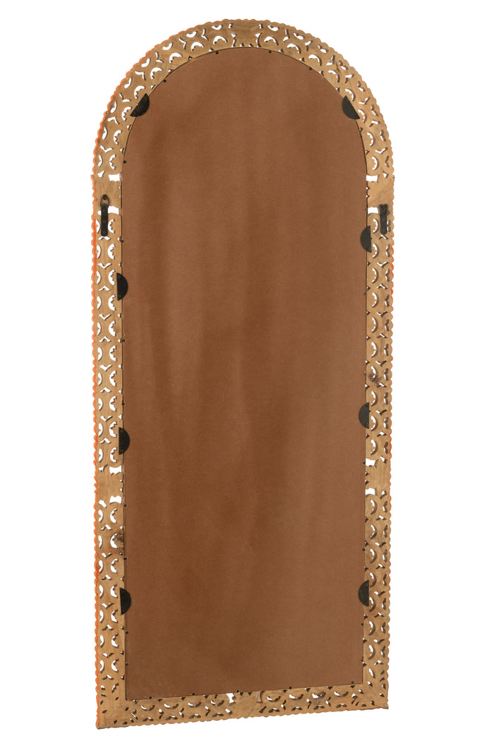 J-Line Spiegel Gekerfd Mumbai Mango Hout Mix