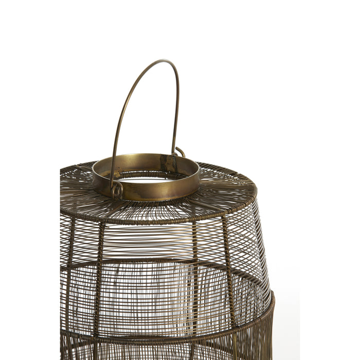 Light & Living Light&living Windlicht Ø26x29 cm MOTIJO antiek brons