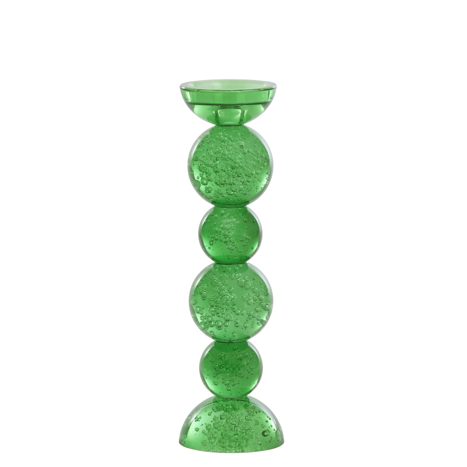 Light&living Kaarsenhouder Ø9,5x34 cm ITINGA glas bubbel groen