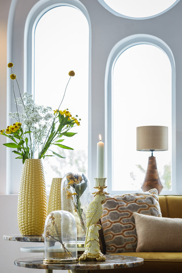 Light&living D - Kandelaar 14,5x12x37 cm LORA licht geel