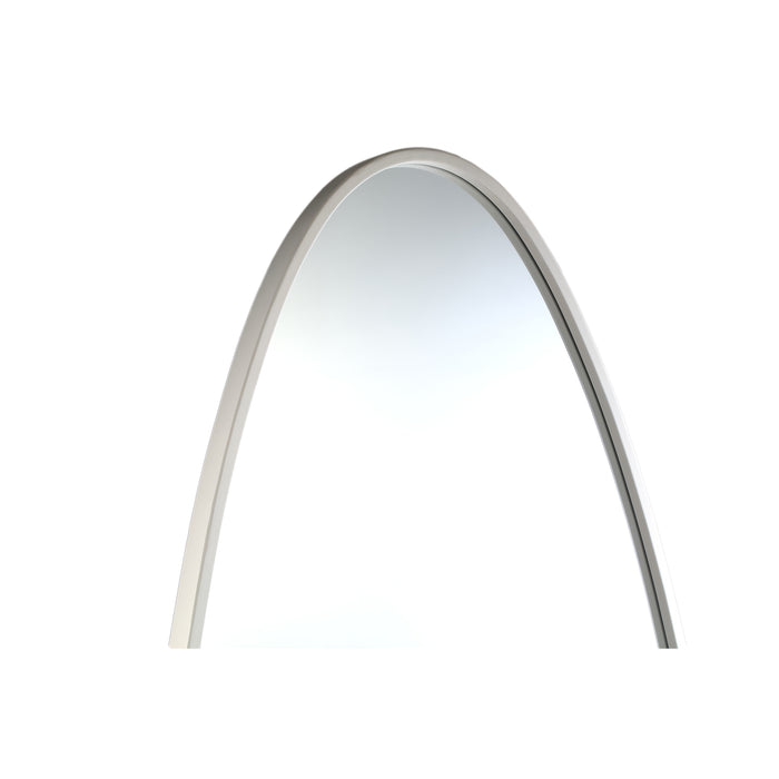 PTMD Serine White Steel Oval Mirror Large