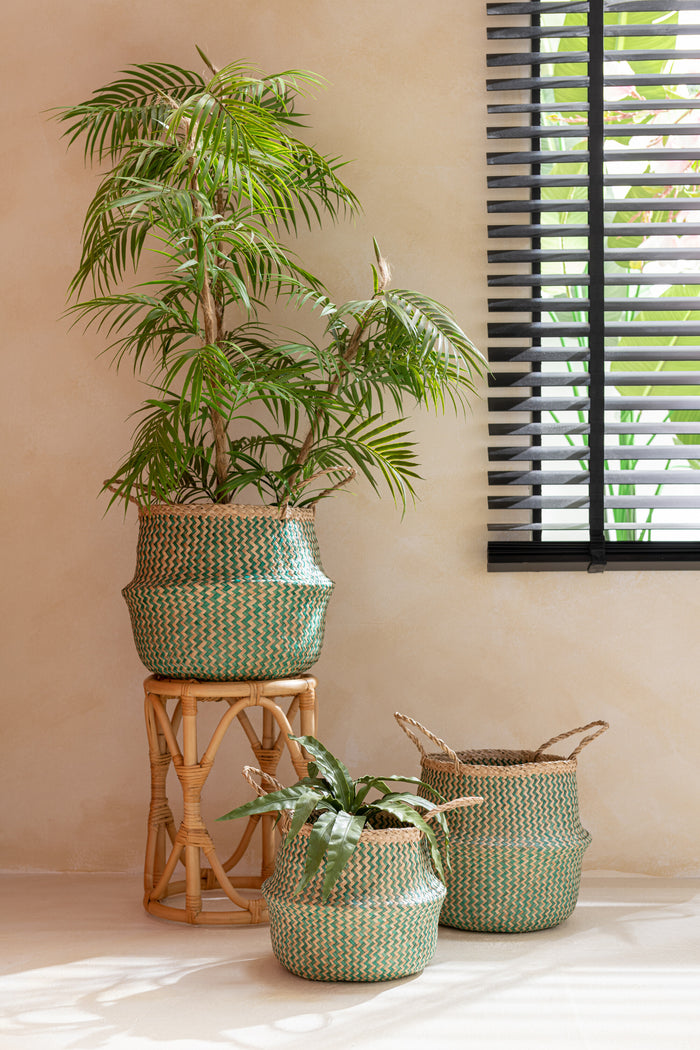 J-line - Vrouwentongen Bol Aarde Plastiek Groen - 32x30x35cm