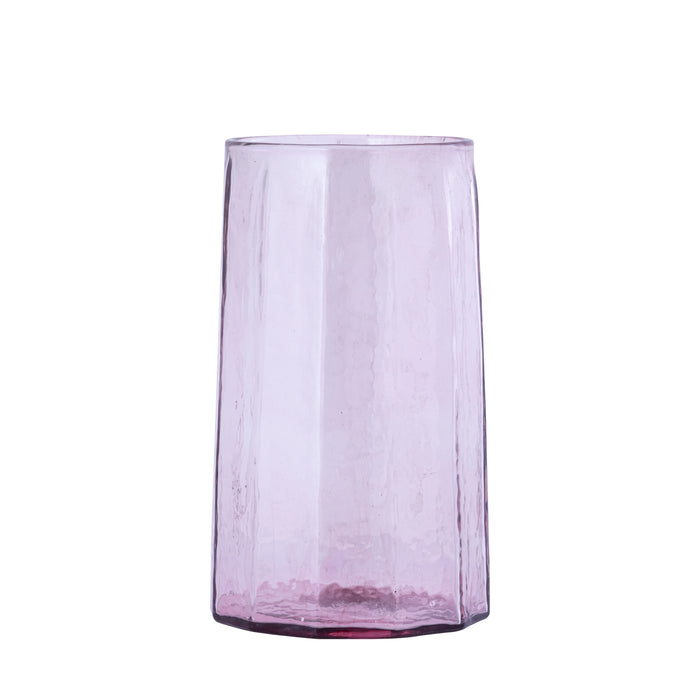 PTMD Pernella Pink Ribbed Glass Stormlight L