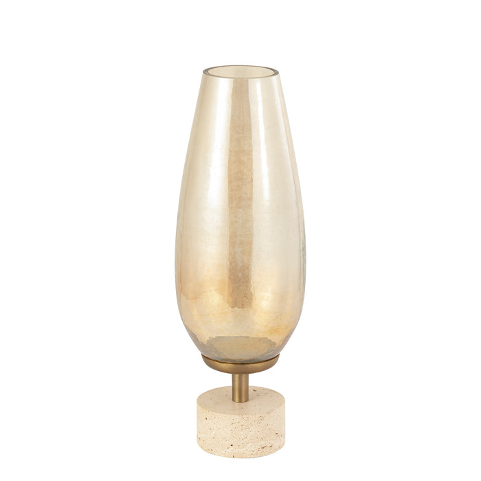 PTMD Sajeth Brass Luster Glass Stormlight On Base L