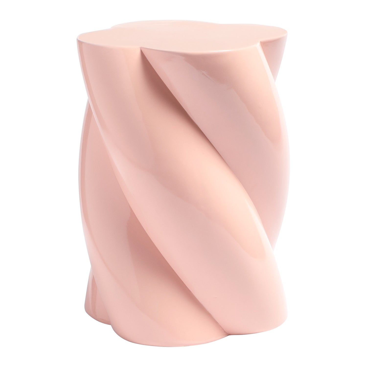 &k amsterdam Pillar Marshmallow Bijzettafel H 40 cm - Roze