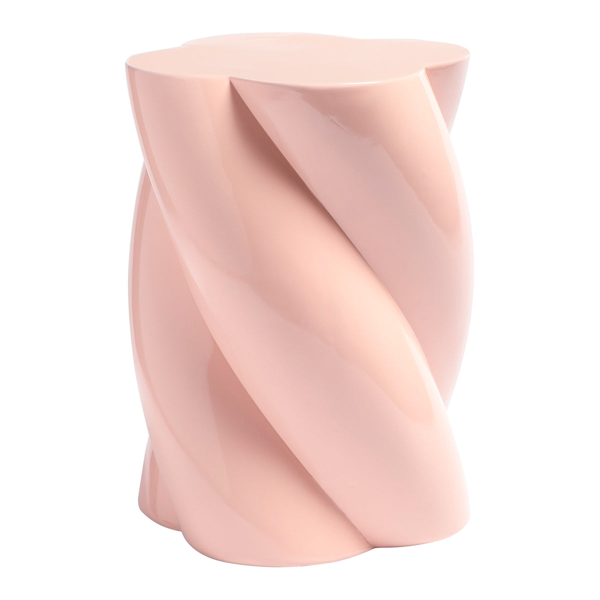 &k amsterdam Pillar Marshmallow Bijzettafel H 40 cm - Roze