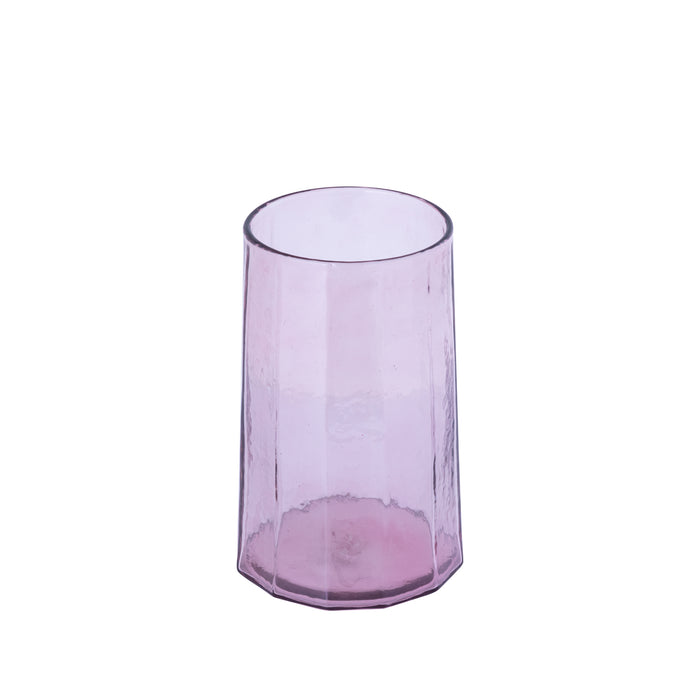 PTMD Pernella Pink Ribbed Glass Stormlight M