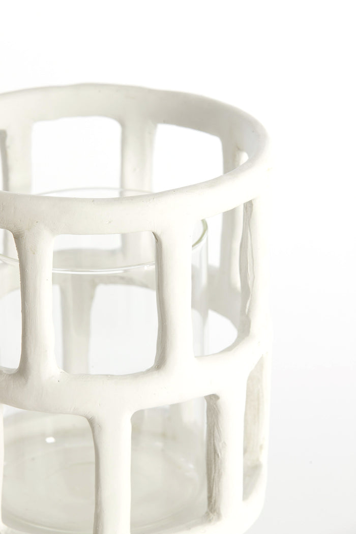 Light & Living - Windlicht ALIMOS - Ø18.5x34.5cm - Wit