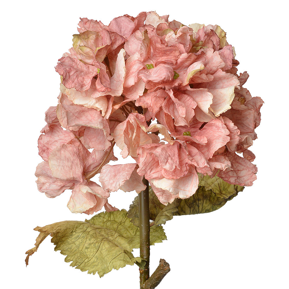 Clayre & Eef Kunstbloem Hortensia 55 cm Roze Kunststof