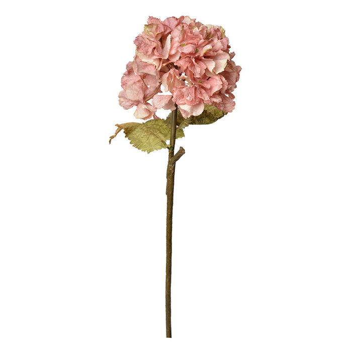 Clayre & Eef Kunstbloem Hortensia 55 cm Roze Kunststof