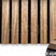 Adeqo   Akoestische panelen  Bruin Eiken 300 x 60 cm  3 zijdig