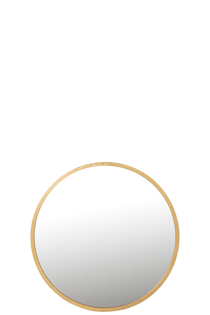 J-Line spiegel Mona Rond - ijzer|glas - goud - large - Ø 80 cm