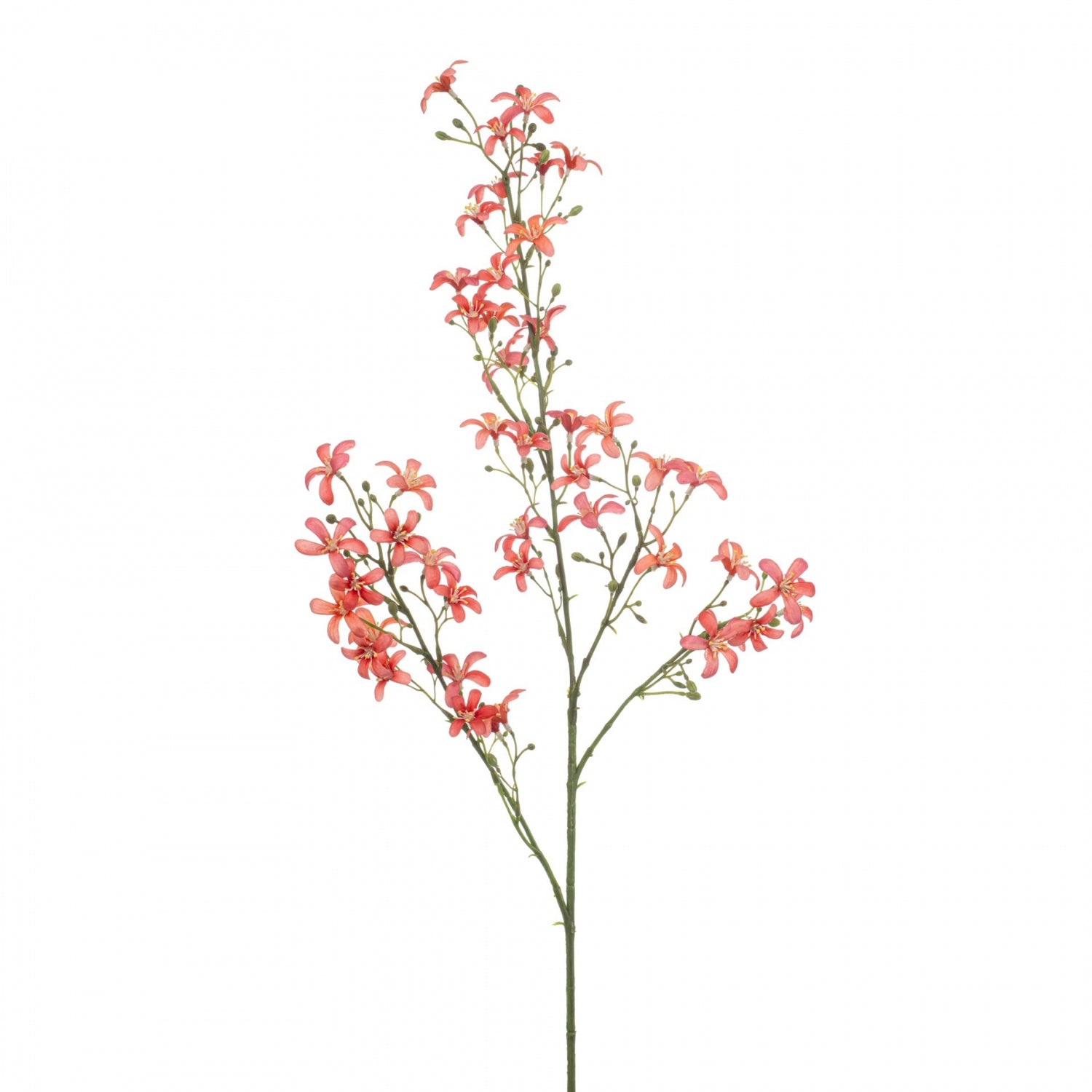 Fleurdirect Kunstbloem Saxifraga - Oranje|Rood - Polyester