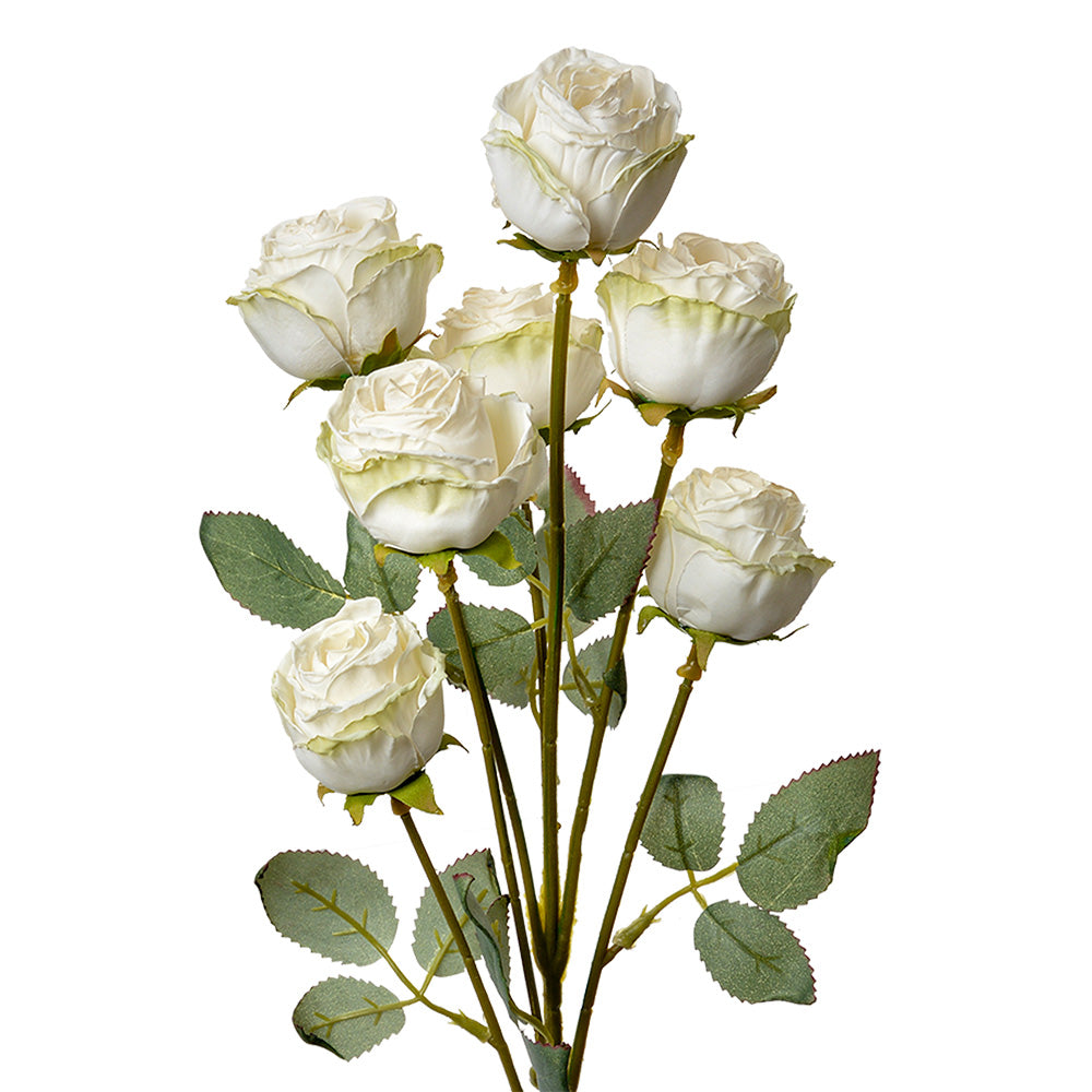 Clayre & Eef Kunstbloem Roos 55 cm Wit Kunststof