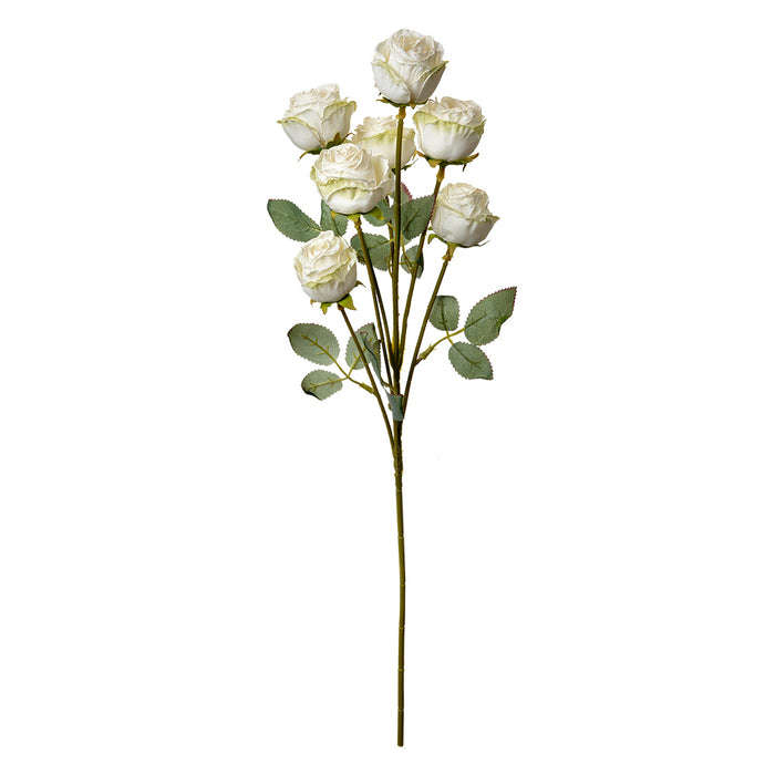 Clayre & Eef Kunstbloem Roos 55 cm Wit Kunststof