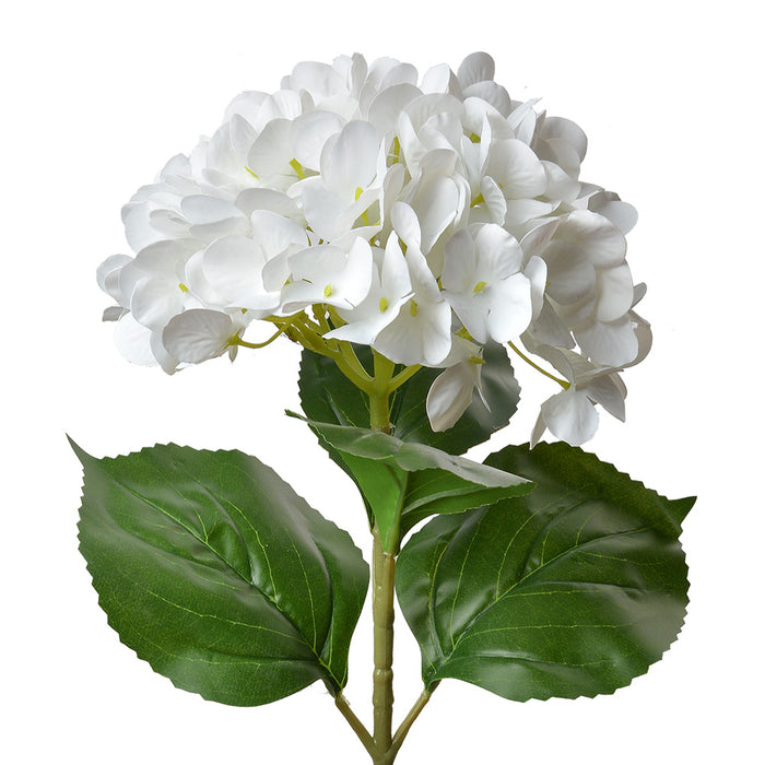 Clayre & Eef Kunstbloem Hortensia 68 cm Wit Kunststof
