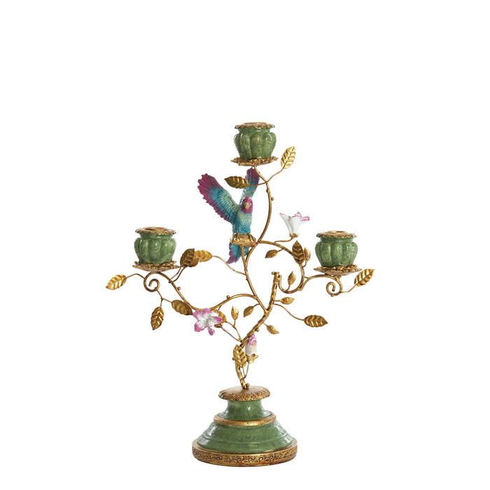 Light&living Kandelaar 3L 26x13x37 cm PARROT groen-petrol+brons