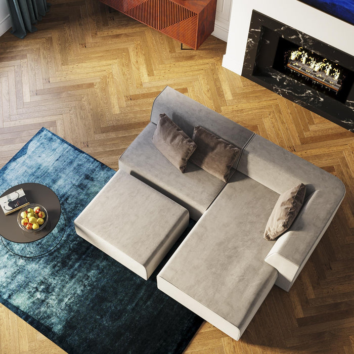 Hoekbank Infinity Boston Rechts Grijs 237cm Kare Design