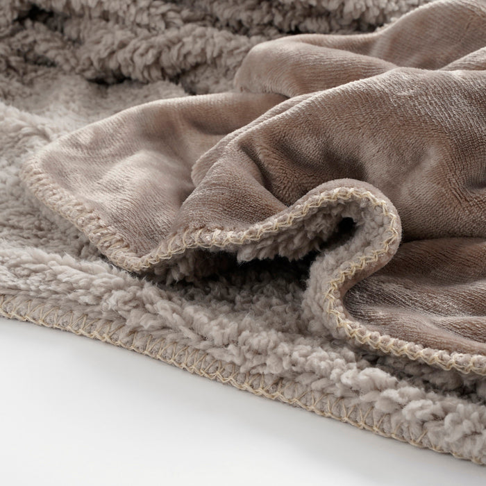 Mica Decorations Mardy Fleece Plaid - L200 x B150 cm - Beige