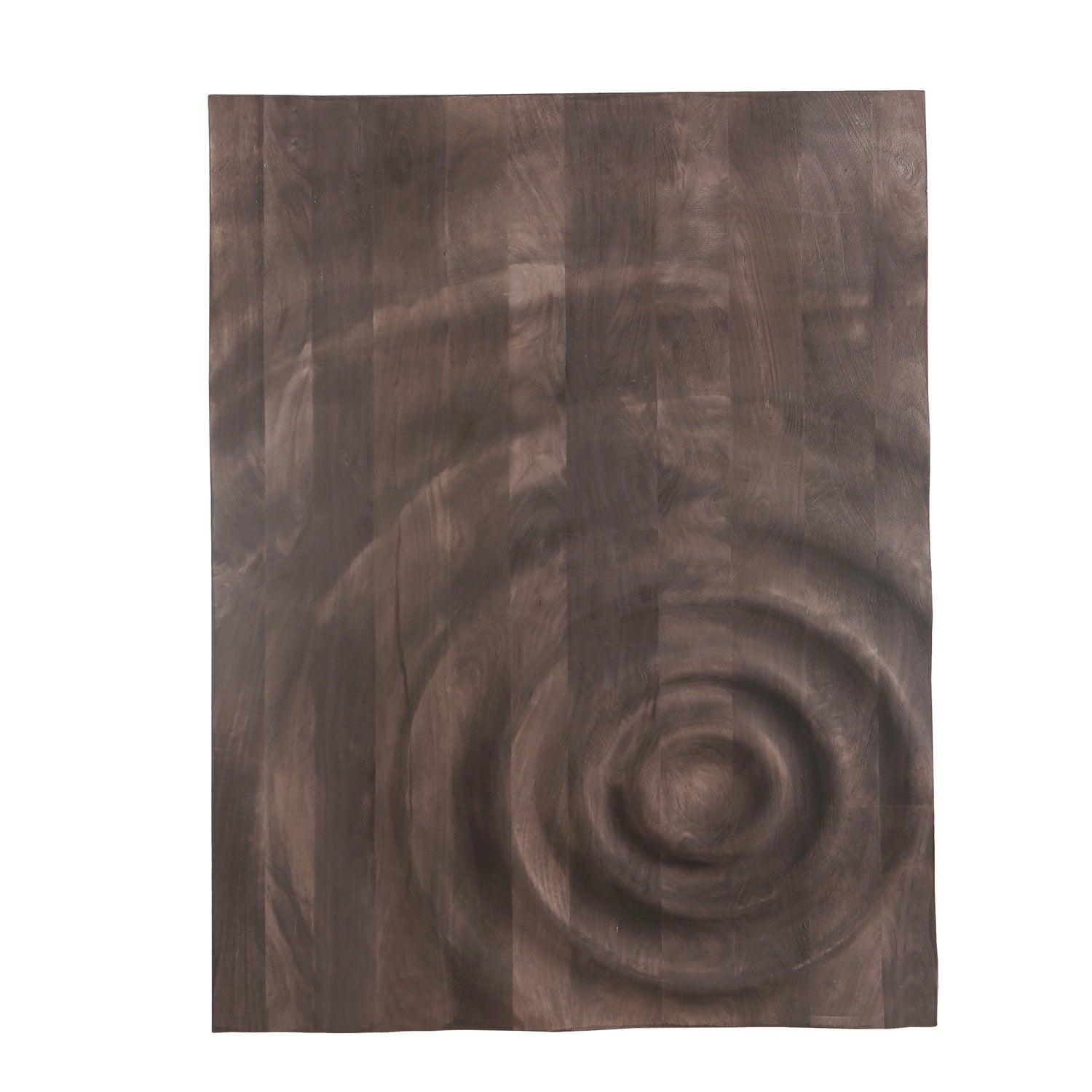 PTMD Mattin Brown Mango Wood Circle Wall Panel Rect