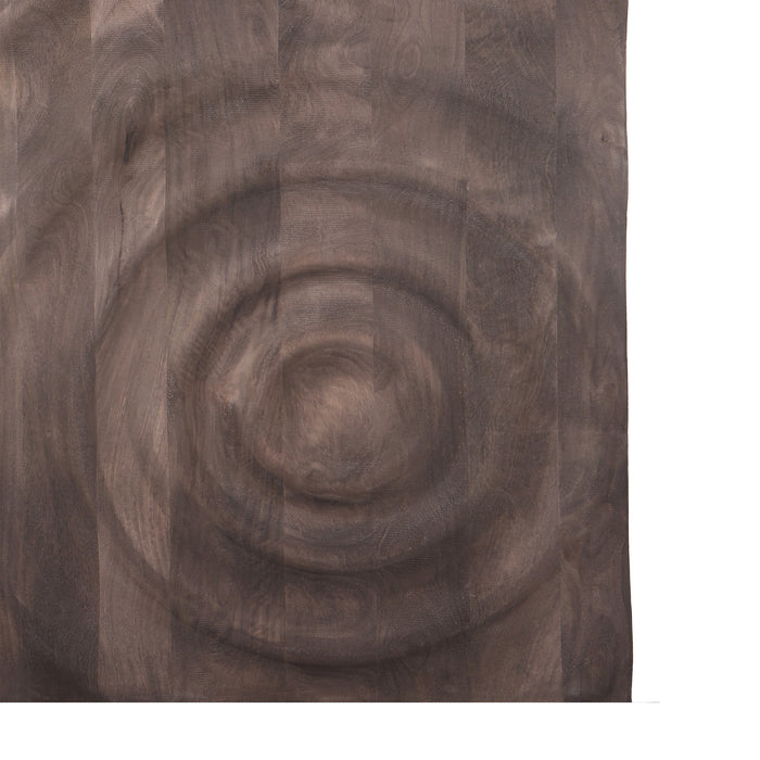 PTMD Mattin Brown Mango Wood Circle Wall Panel Rect