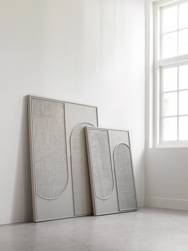 MUST Living Wall Panel Elyn Cream large,127x102x4 cm, cream jute