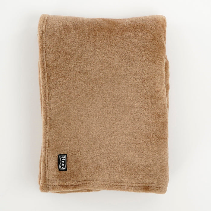 Mica Decorations Famke Fleece Plaid - 180 x 130 cm - Lichtbruin