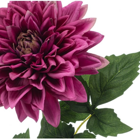 Fleurdirect Kunstbloem Dahlia - Paars - Polyester - 0x70x0cm (BxHxD)