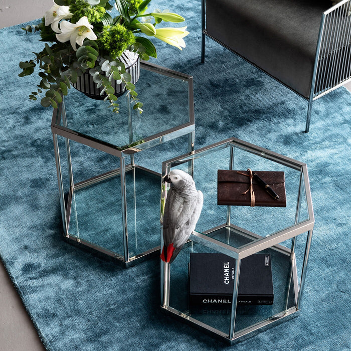 Kare Salontafel Comb Silver