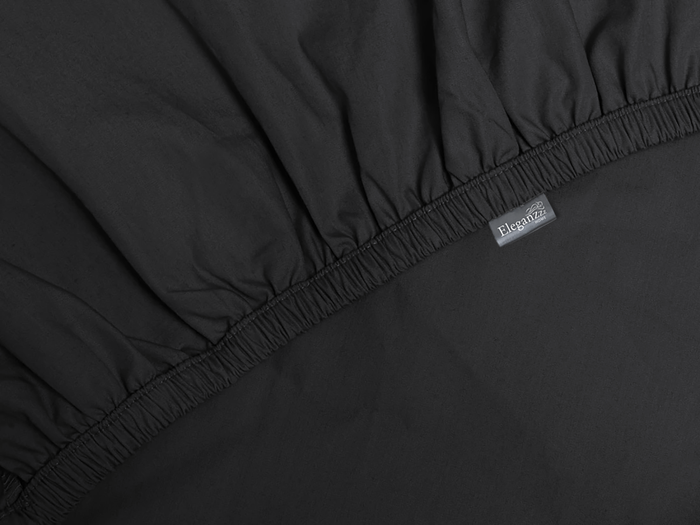 Eleganzzz Splittopper Hoeslaken Perkal Katoen - zwart