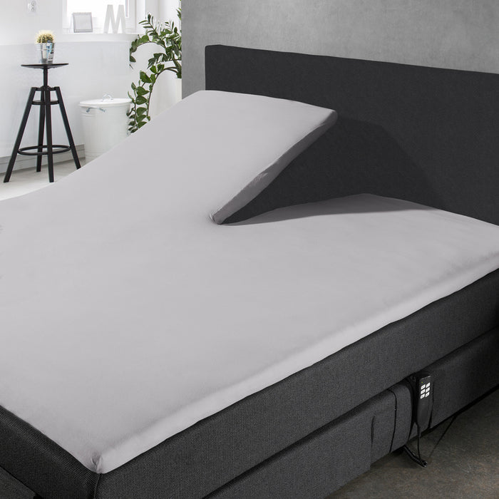 Eleganzzz Splittopper Hoeslaken Jersey Katoen Stretch - licht grijs