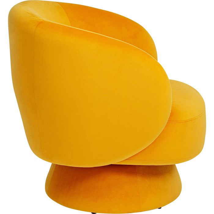Kare Design Orion Draaibare Fauteuil - Fluweel Geel