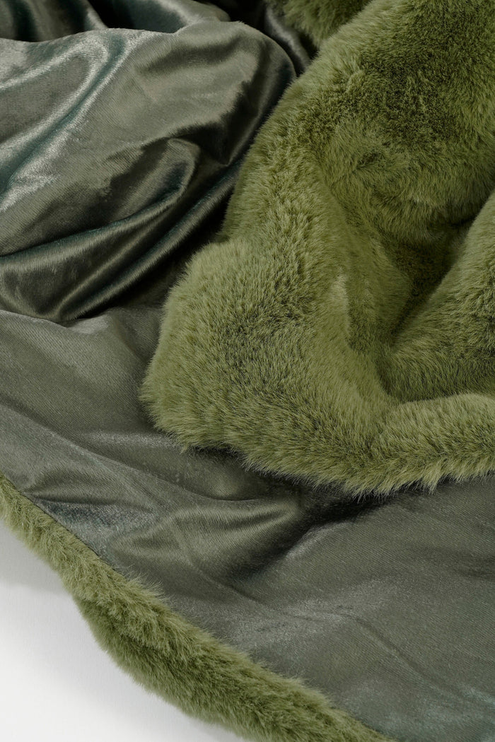 Mica Decorations Bronte Fleece Deken - L200 x B150 cm - Groen