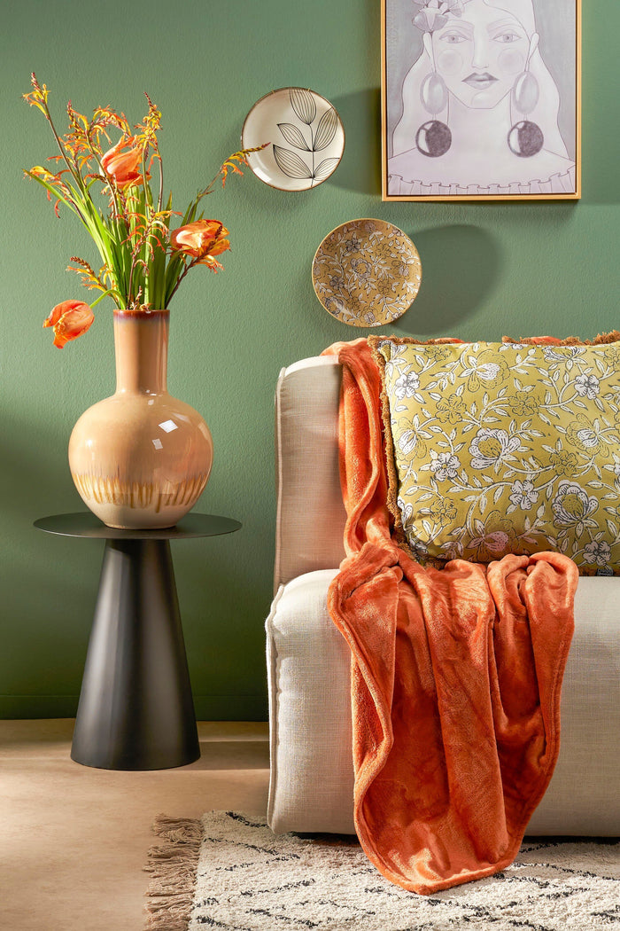 Mica Decorations Famke Fleece Plaid - 180 x 130 cm - Terra