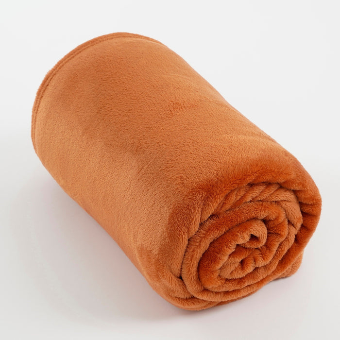 Mica Decorations Famke Fleece Plaid - 180 x 130 cm - Terra