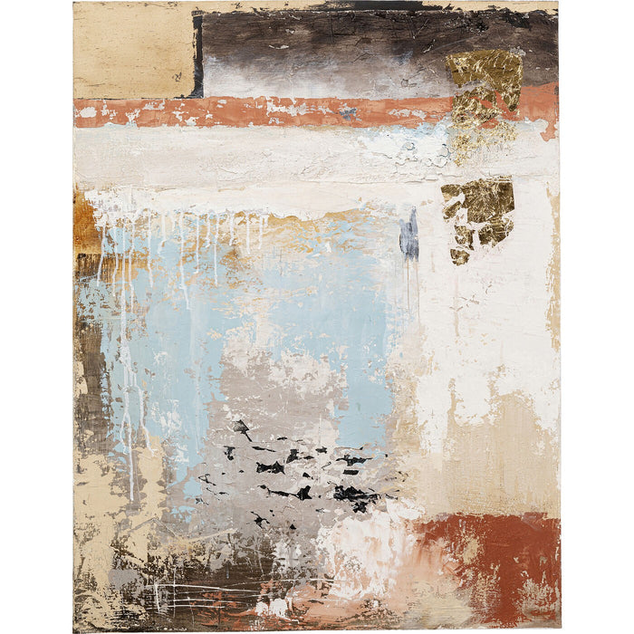 Kare Design Art Splash Schilderij 90x120cm blauw