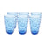 Kare Design Greece Waterglazen hoog blauw 6st