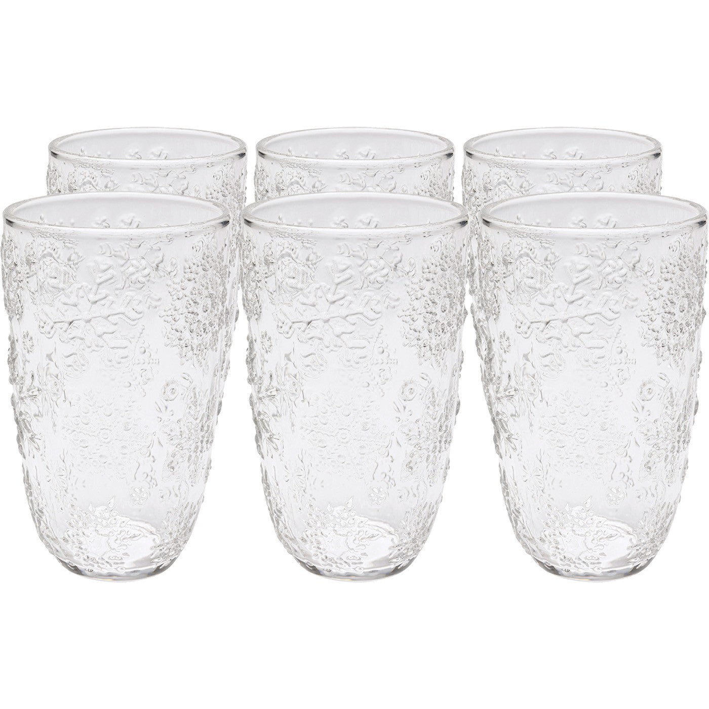 Kare Design Ice Flowers waterglazen - transparant - 6st