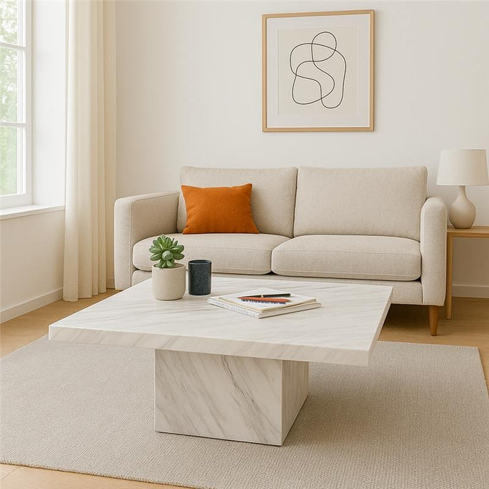 Salontafel Artistico 100x100cm wit Kare Design