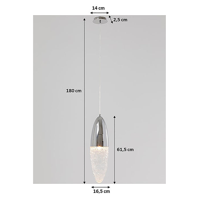 Kare Design Frozen Hanglamp chroom 17cm