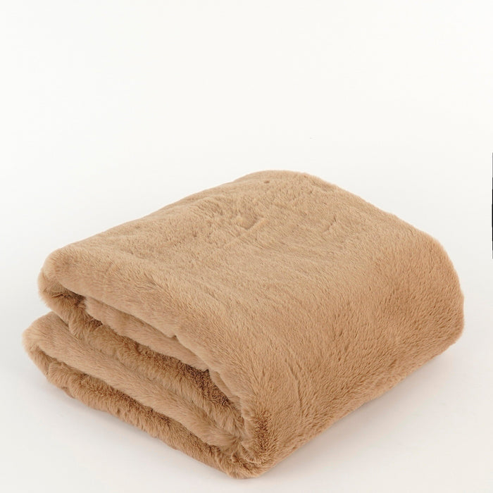 Mica Decorations Bronte Fleece Deken - L200 x B150 cm - Beige