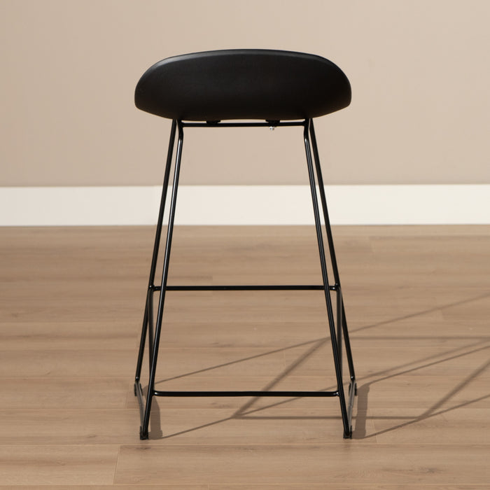 Livin24 Scandinavische Barkruk Ellen zwart 66cm - Barkrukken set van 4