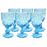 Kare Design Ice Flowers Wijinglazen blauw 6st
