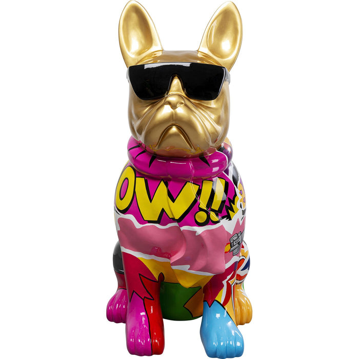 Woonaccessoires goud bulldog graffiti zonnebril XL 152cm Kare Design