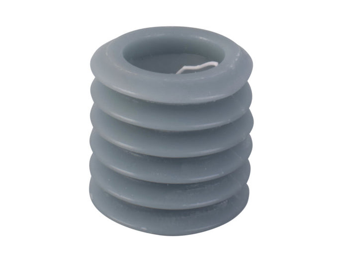 6x Present Time Pillar candle Layered Circles small blue jeans