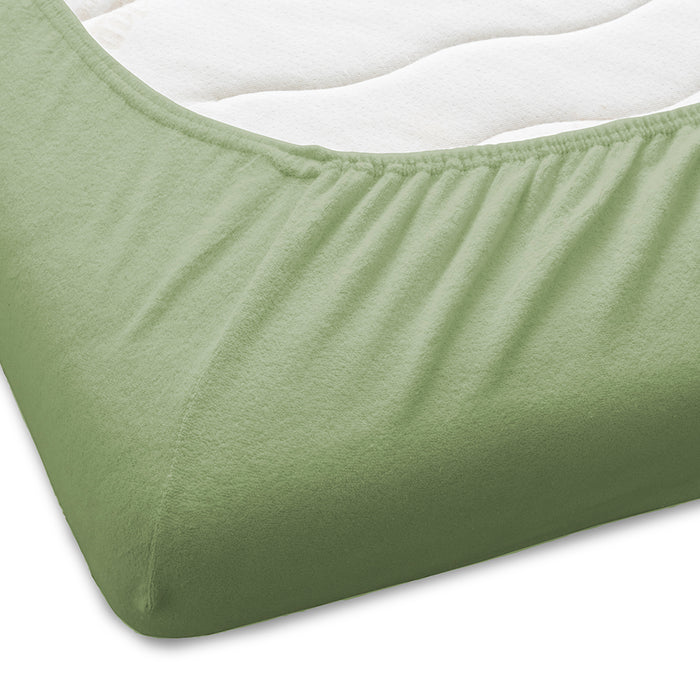 Dutch Dreams Hoeslaken Flanel Stretch 25cm Hoge Hoek Set van 2 - groen