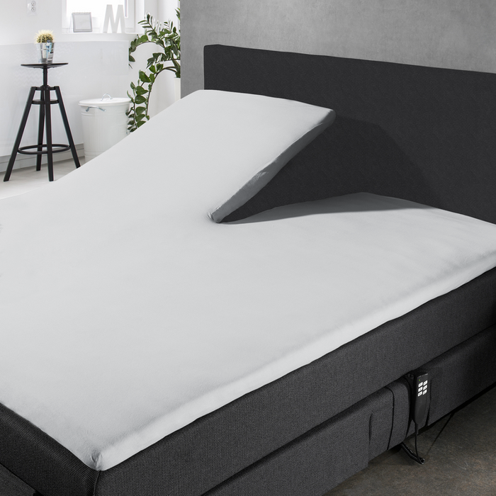 Eleganzzz Splittopper Hoeslaken Perkal Katoen - licht grijs