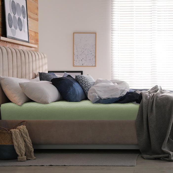 Dutch Dreams Hoeslaken Flanel Stretch 25cm Hoge Hoek Set van 2 - groen